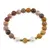 Bratara pe elastic Perle de cultura, bumbi aurii si Mookait sfere 8mm