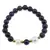 Bratara pe elastic Perle de cultura, bumbi aurii si Ochi de tigru mov sfere 8mm