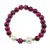Bratara pe elastic Perle de cultura, bumbi aurii si Ochi de tigru roz sfere 8mm