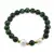 Bratara pe elastic Perle de cultura, bumbi aurii si Ochi de tigru verde sfere 8mm