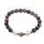 Bratara pe elastic Perle de cultura, bumbi aurii si Rodonit sfere 8mm