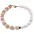 Bratara Rodocrozit si Opal alb patratele 5-7mm, Ametist si Piatra Lunii sfere 3-4mm si Hematit auriu cub 3mm
