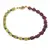 Bratara Granat Rhodolit sfere si discuri 3-5mm cu Peridot patratele 4mm