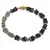 Bratara Labradorit sfere si patratele 4-5mm cu Turmalina neagra patratele 5mm