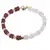Bratara Piatra Lunii sfere si patratele 4-5mm, Jasp rosu patratele 5mm si Hematit sfera fatetata 4mm