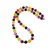 Colier Agat galben si roz sfere mate 8mm, Onix sfere mate 8mm si Hematit cuburi 2mm
