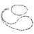 Set bratara si colier Cuart turmalinat sfere fatetate, 3mm
