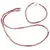 Set bratara si colier Rodonit roz sfere fatetate 3,5mm