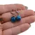 Cercei cu agatatoare Agat albastru sfere fatetate 10mm, imagine 3
