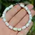 Bratara opal alb patratele 5-6mm
