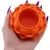 Decoratiune / Suport pentru cristale, model floare de lotus, portocaliu - 4,5cm, imagine 3