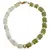 Bratara Peridot si Prehnit rondele 6mm, Prehnit sfere 4mm si Hematit auriu