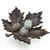 Decoratiune / Suport pentru cristale, model frunza de artar cu detalii texturate antichizata manual - 15cm, imagine 2
