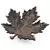 Decoratiune / Suport pentru cristale, model frunza de artar cu detalii texturate antichizata manual - 15cm