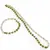 Set colier si bratara Peridot si Prehnit rondele 6mm, Prehnit sfere 4mm si Hematit auriu