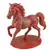 Statueta feng shui Calul de foc rosu cu detalii aurii, 15cm, imagine 2