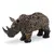 Statueta Rinocer gravata si antichizata manual - 19cm