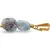 Pandantiv Larimar neuniform 14-20mm cu metal auriu