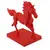 Statueta feng shui Calul de foc cu baza patrata, 15cm, imagine 2