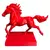 Statueta feng shui Calul de foc cu baza patrata, 15cm, imagine 4