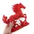 Statueta feng shui Calul de foc invaluit de flacarile victoriei, 20cm, imagine 3