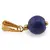 Pandantiv Lapis lazuli sfera 8mm cu metal auriu