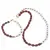 Set colier si bratara Opal alb si Jasp rosu patratele 5-6mm, Granat sfere 3mm