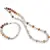 Set colier si bratara Opal dendritic si Cuart tangerin discuri fatetate 6-9mm si Labradorit sfere 3mm