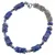Bratara Lapis Lazuli si Labradorit discuri 6-7mm, Lapis Lazuli sfere 3mm cu bumb argintiu
