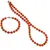 Set bratara si colier Cornalina sfere fatetate 8mm si discuri fatetate 3mm