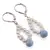 Cercei cu agatatoare Perle de cultura 4mm cu Opal albastru brioleta fatetata 8mm si Argint 925
