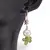 Cercei cu agatatoare Perle de cultura 7-9mm si Peridot briolete fatetate 6mm cu Argint 925, imagine 2