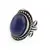 Inel reglabil Lapis Lazuli cu montura argintie, 27mm