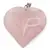 Pandantiv inima din Cuart roz, 40mm