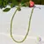 Colier peridot discuri fatetate 4mm cu argint 925