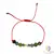 Bratara 7 cristale prosperitate 6mm snur rosu cu nod si argint 925