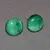 Cercei cu surub malachit natural semisfere 8mm