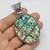 Pandantiv oval cu montura scoica abalone 75mm