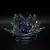 Floare de lotus Albastra din cristal de sticla - 8cm