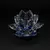 Floare de lotus Albastra din cristal de sticla - 8cm