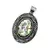 Pandantiv oval scoica abalone cu montura 40mm