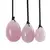 Set 3 Oua Yoni din Cuart roz, marimi diferite
