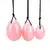 Set 3 Oua Yoni din Cuart roz, marimi diferite