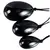 Set 3 Oua Yoni din Obsidian, marimi diferite