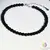 Bratara turmalina neagra sfere 4mm cu argint 925