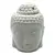 Vas aromaterapie din ceramica cu model Buddha, mare - alb