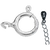 Colier Onix negru mat sfere, 4-10mm, : 