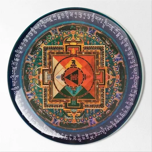 Abtibild sticker Feng Shui 3D cu Mandala Hayagriva - 4,5cm, imagine 3