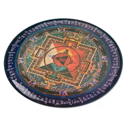 Abtibild sticker Feng Shui 3D cu Mandala Hayagriva - 4,5cm