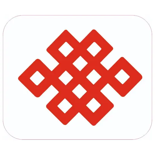Abtibild sticker Feng Shui cu nod mistic rosu - 6cm